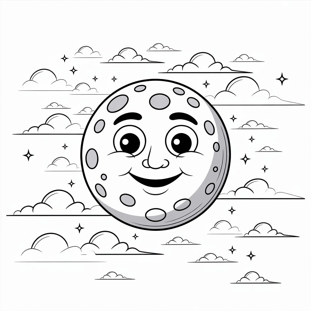 moon coloring pages printable