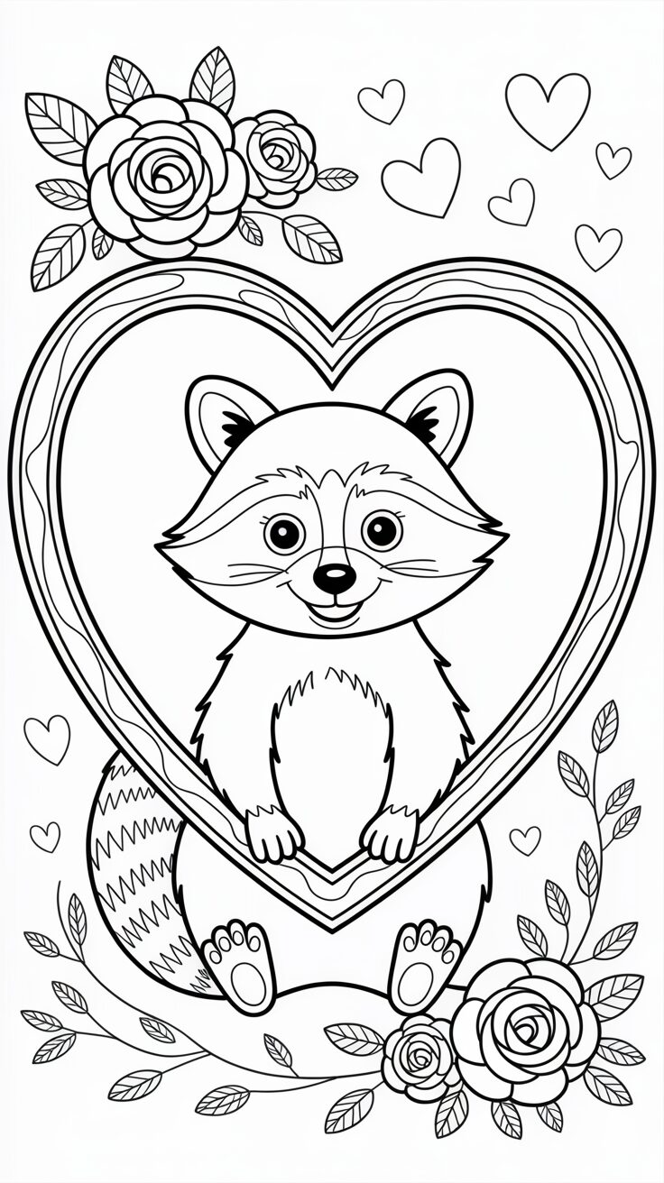 chester raccoon coloring page