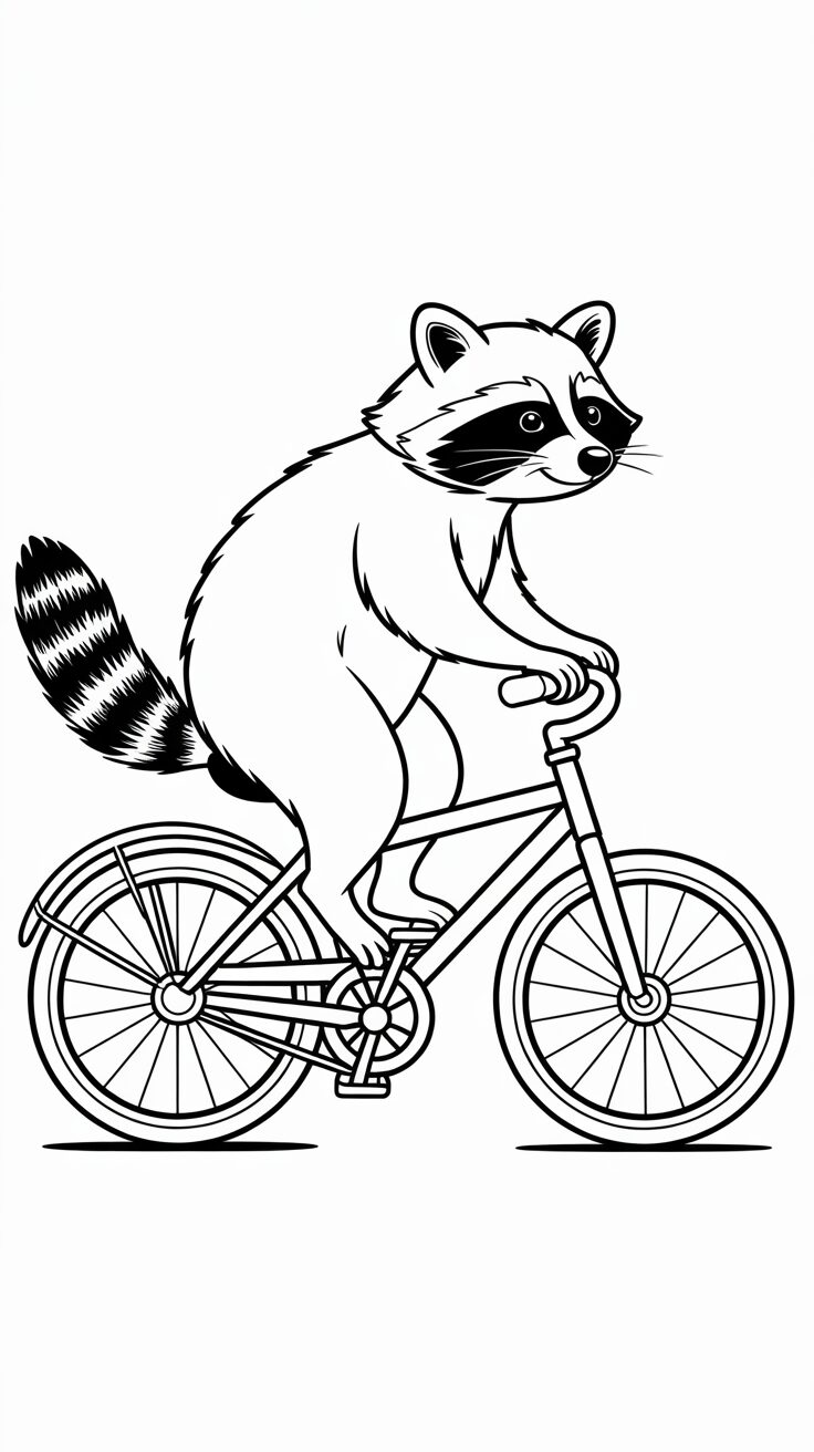 raccoon coloring page