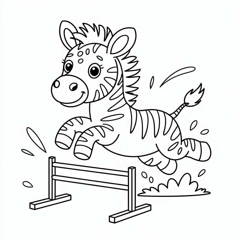 zebra coloring book page