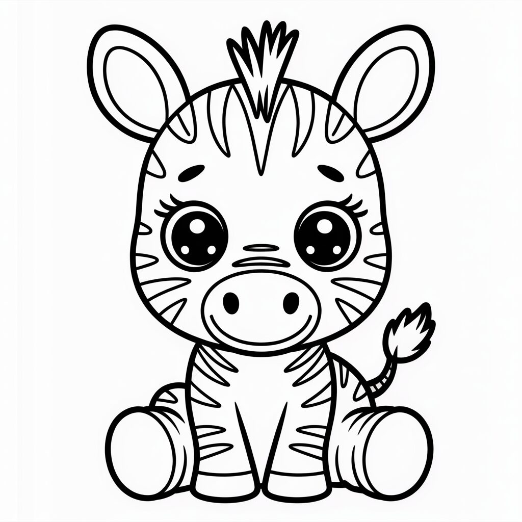 coloring book zebra