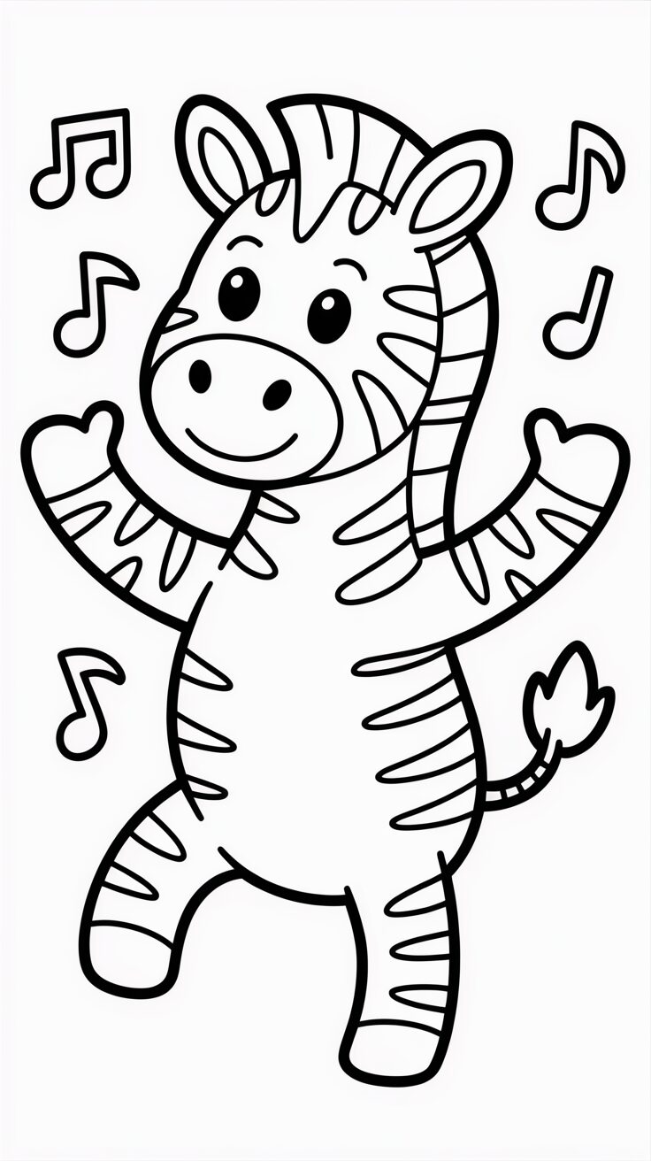 zebra coloring book pages
