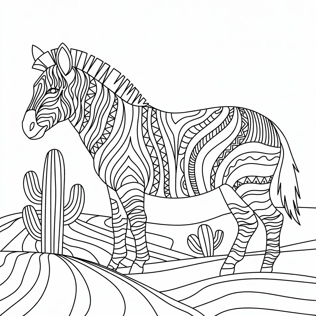 coloring sheet zebra