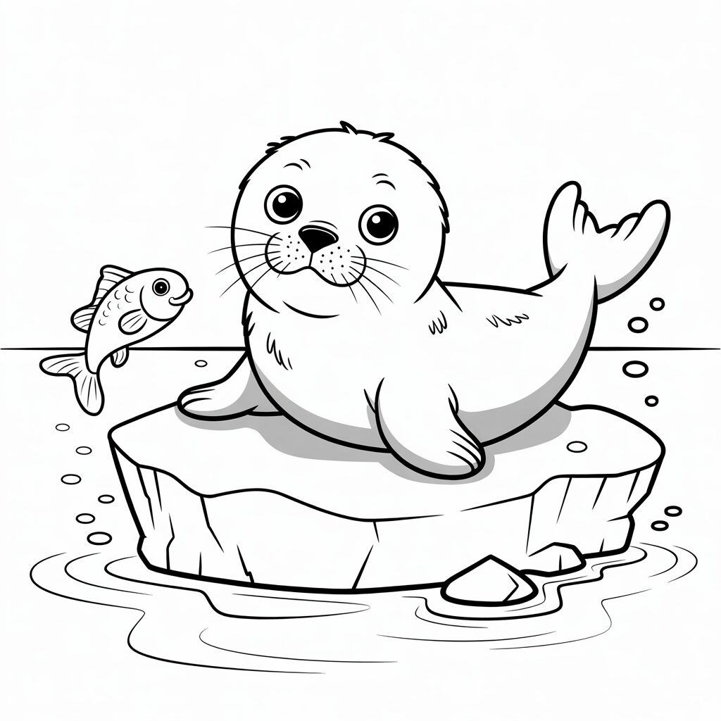 cute seal coloring pages