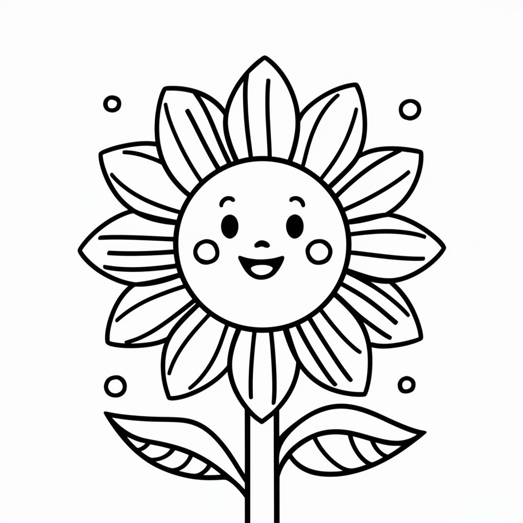 color page sunflower