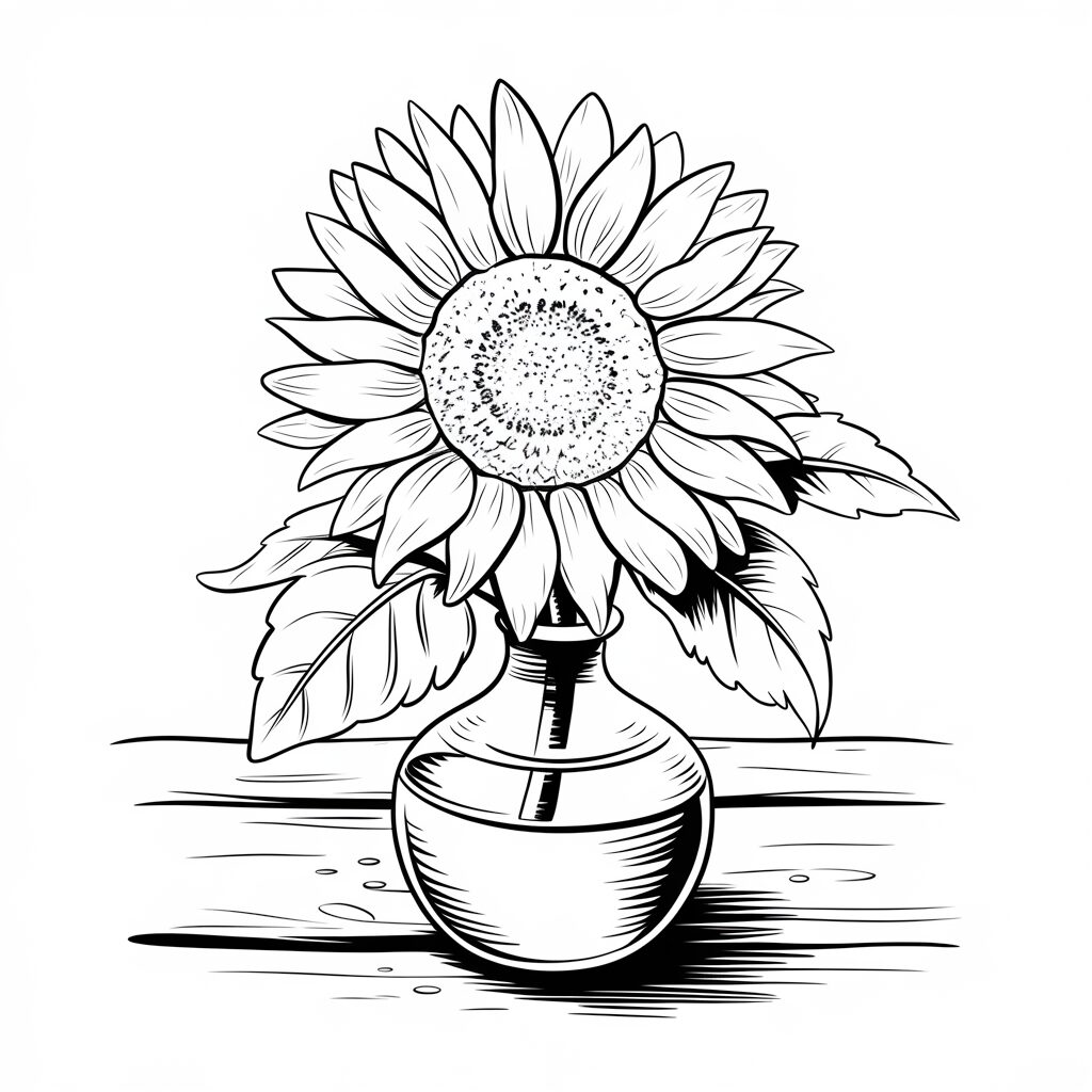 sunflower coloring pages printable