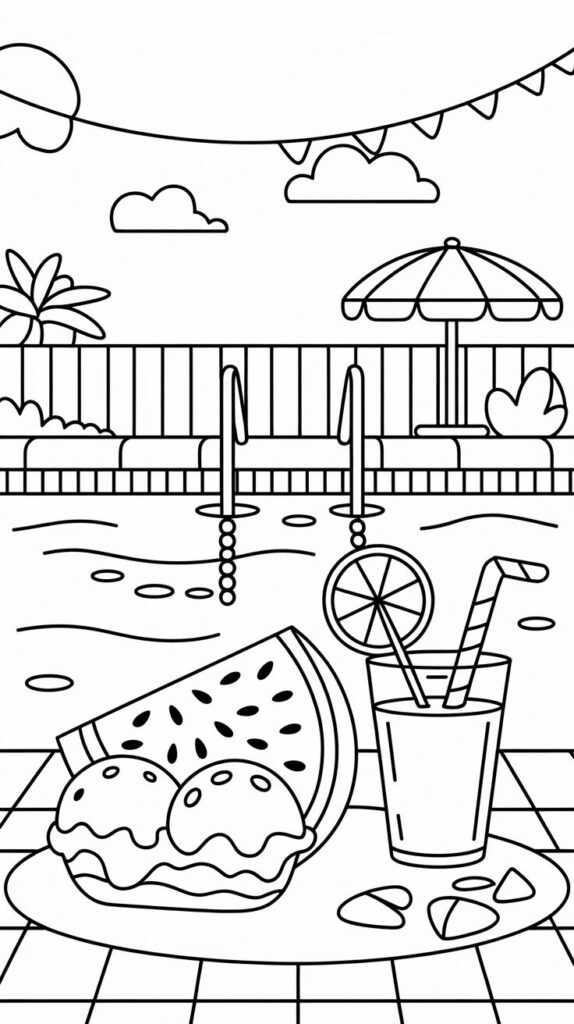 beach coloring pages for adults