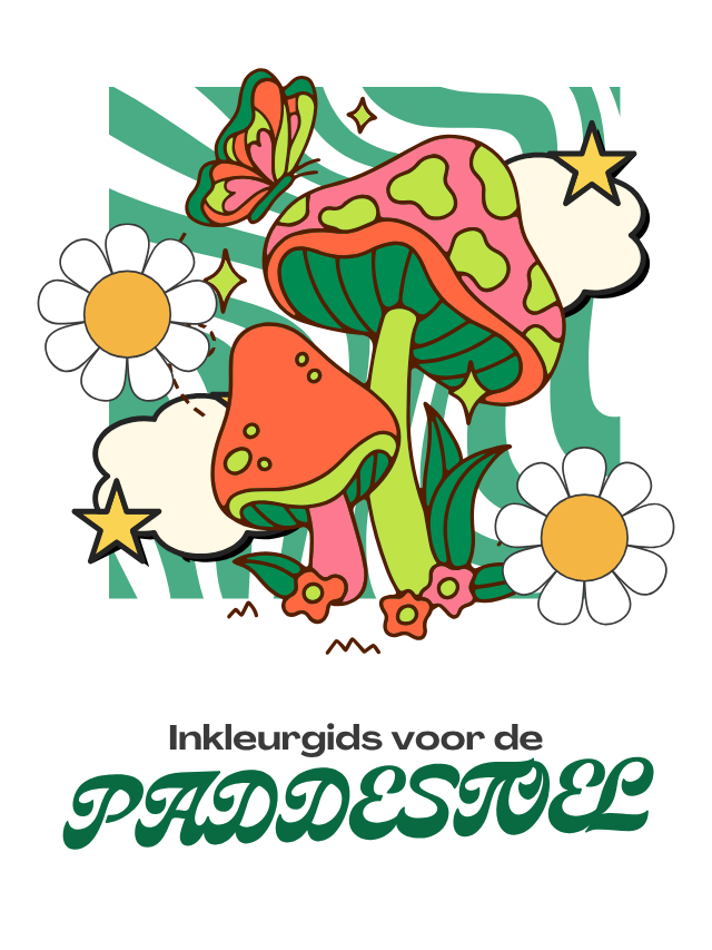 Inkleurgids voor de paddestoel
