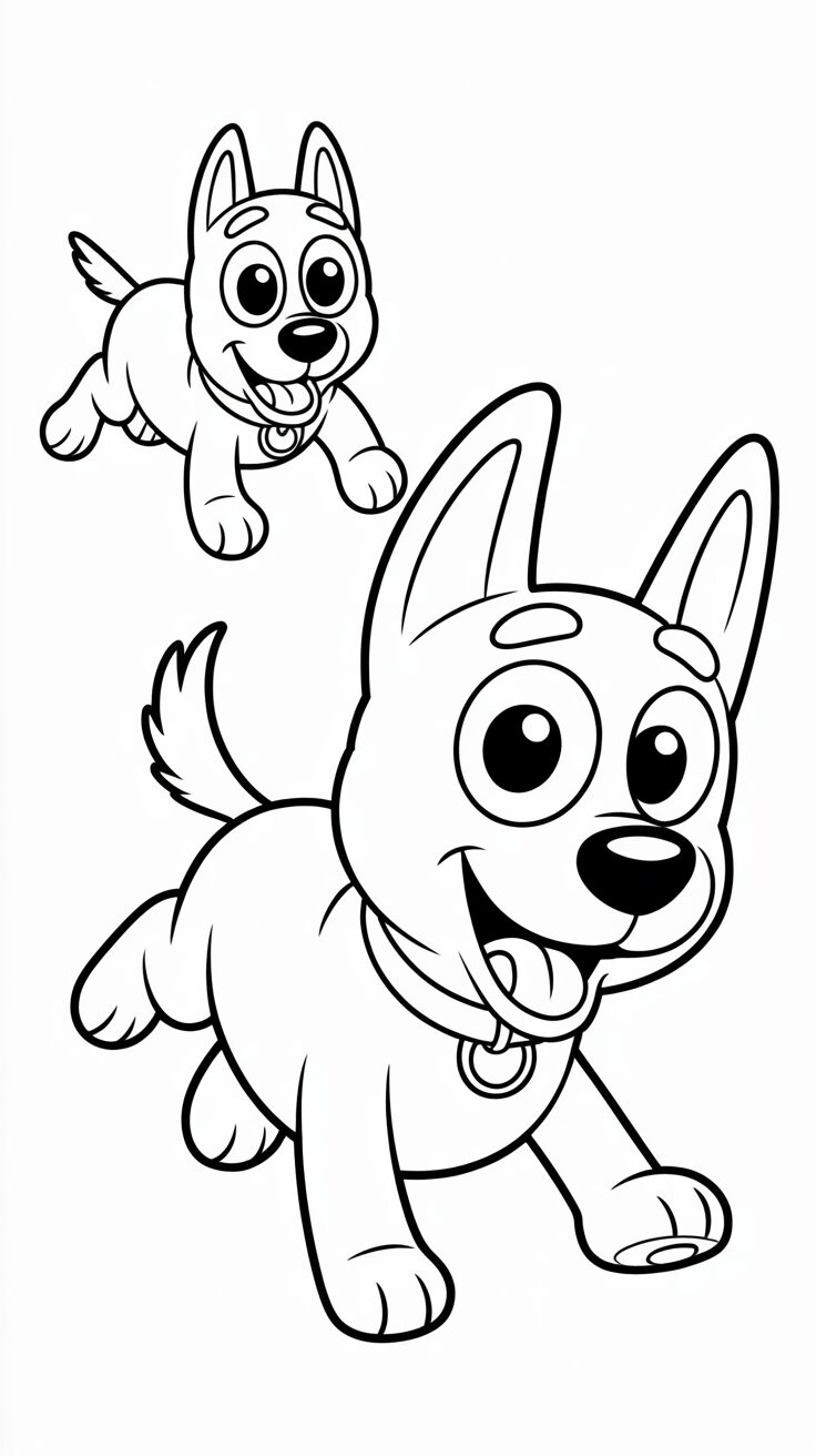 Running Dogs Coloring