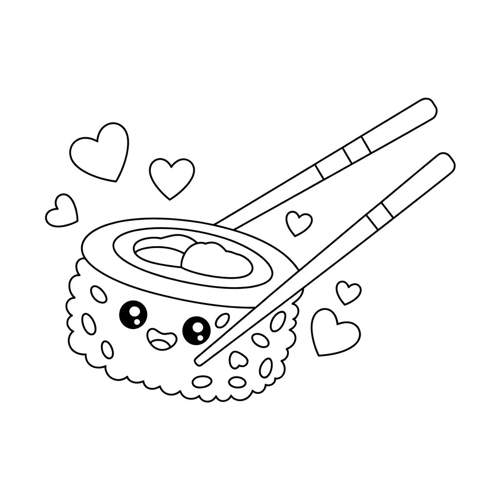 sushi coloring pages