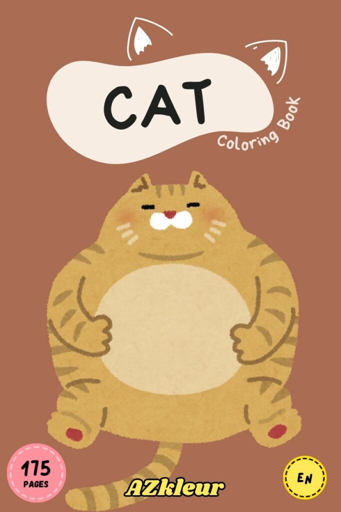 175 Pages Cat Coloring Book