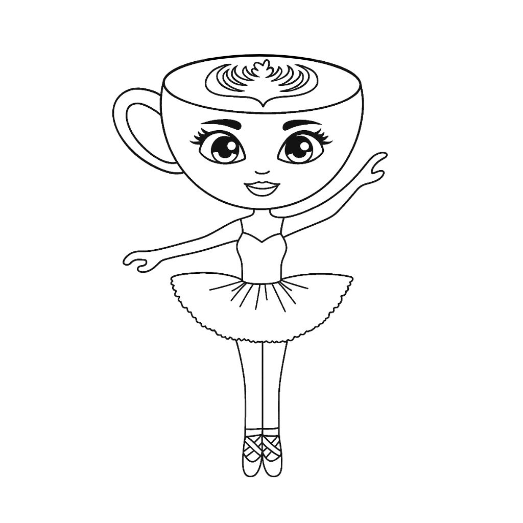 Ballerina Cappuccina coloring page print