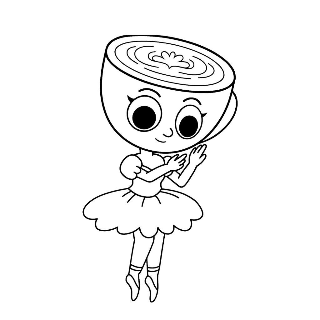 Ballerina Cappuccina coloring page download
