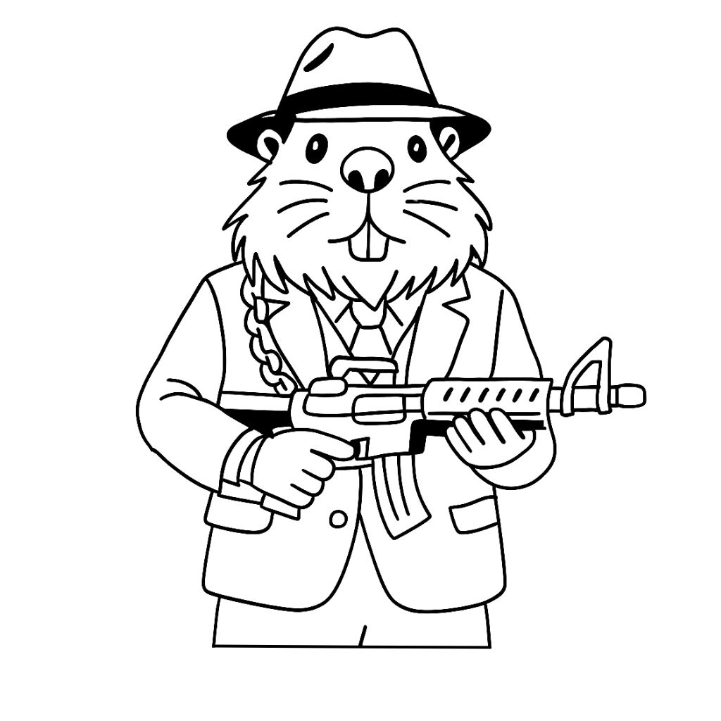 Bobrito Bandito coloring page
