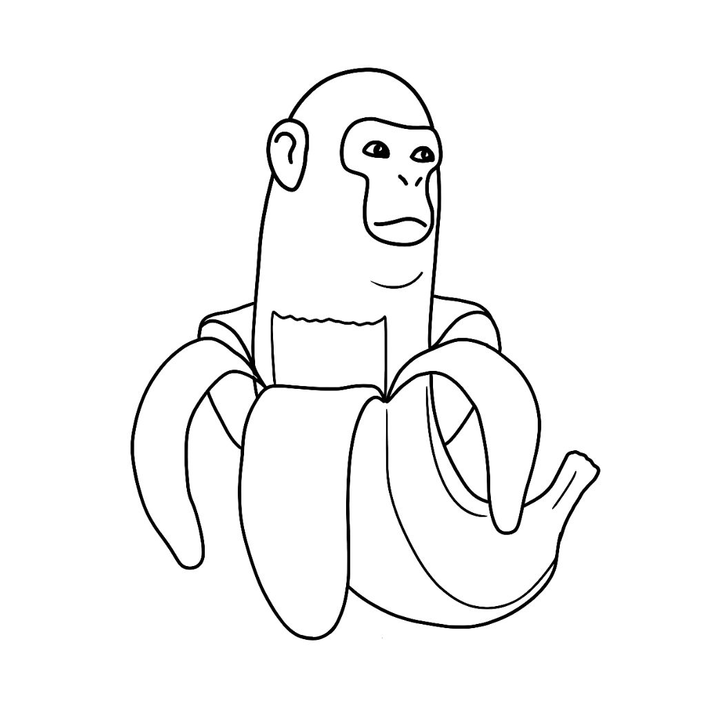 Chimpanzini Bananini coloring page