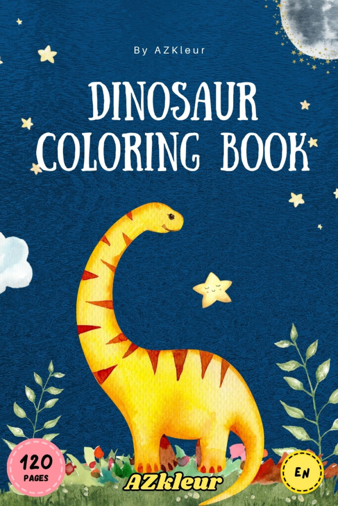 120 Pages Dinosaur Coloring Book