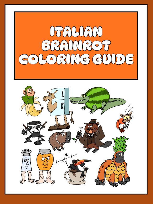 Italian Brainrot coloring guide