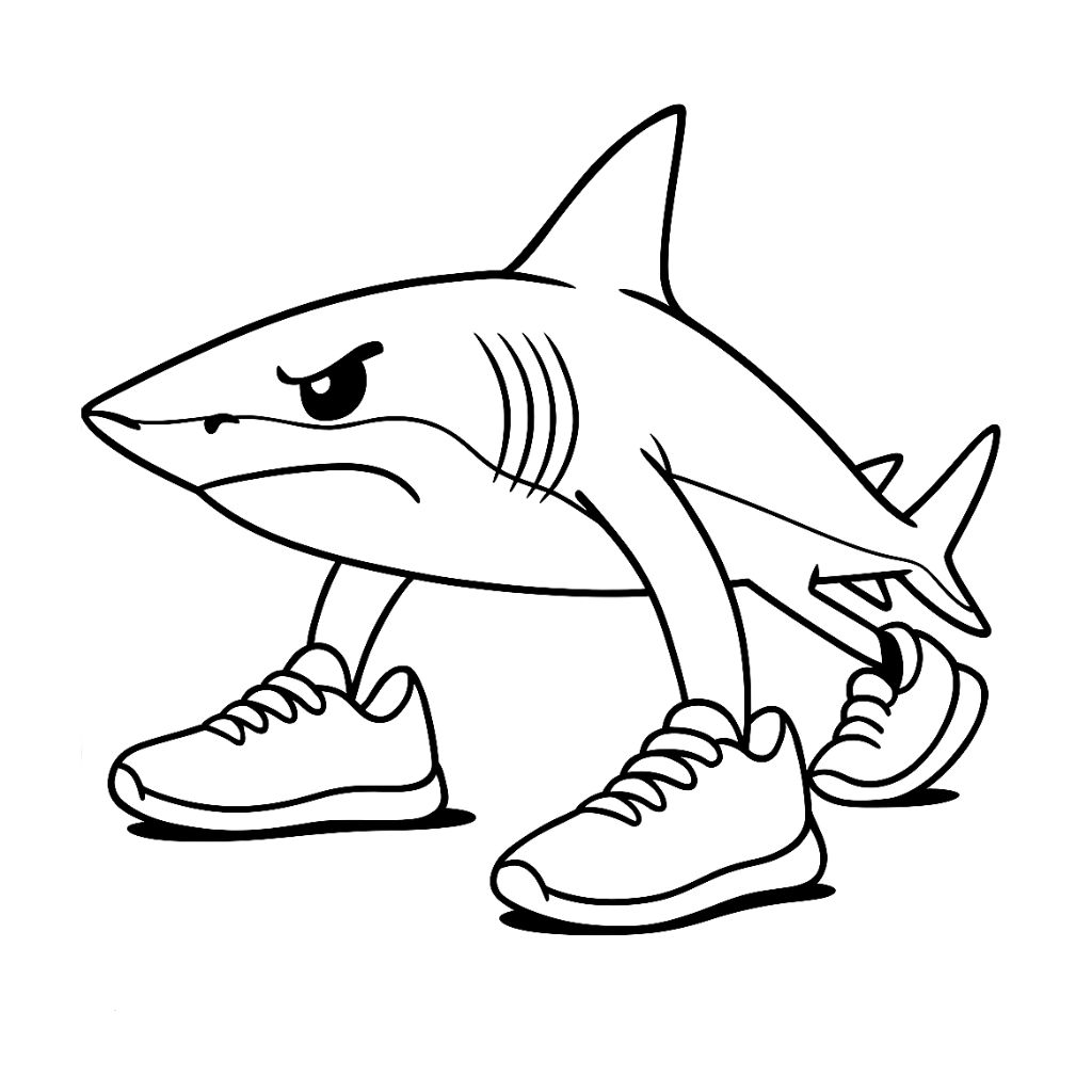 Tralalero Tralala coloring page free