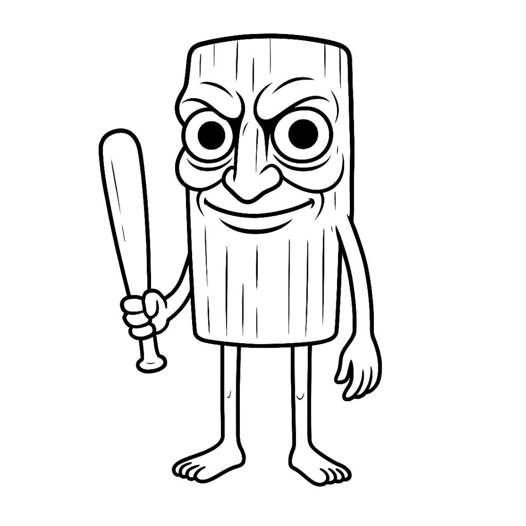 Tung Tung Tung Sahur coloring page print