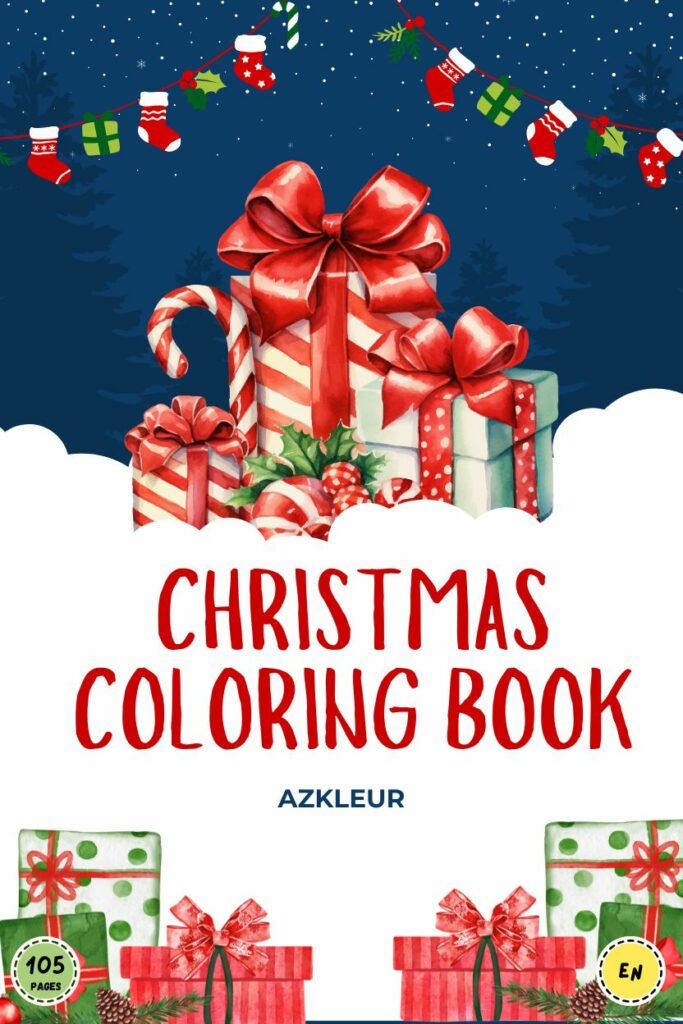 105 Pages Christmas Coloring Book