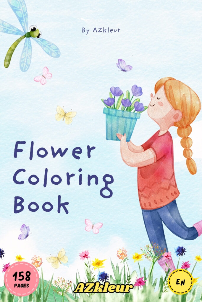158 Flower Coloring Book