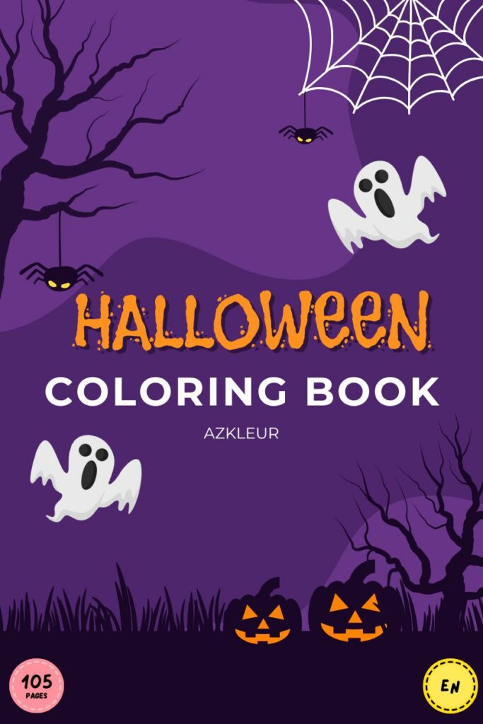 105 Pages Halloween Coloring Book