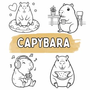 Capybara Coloring Page