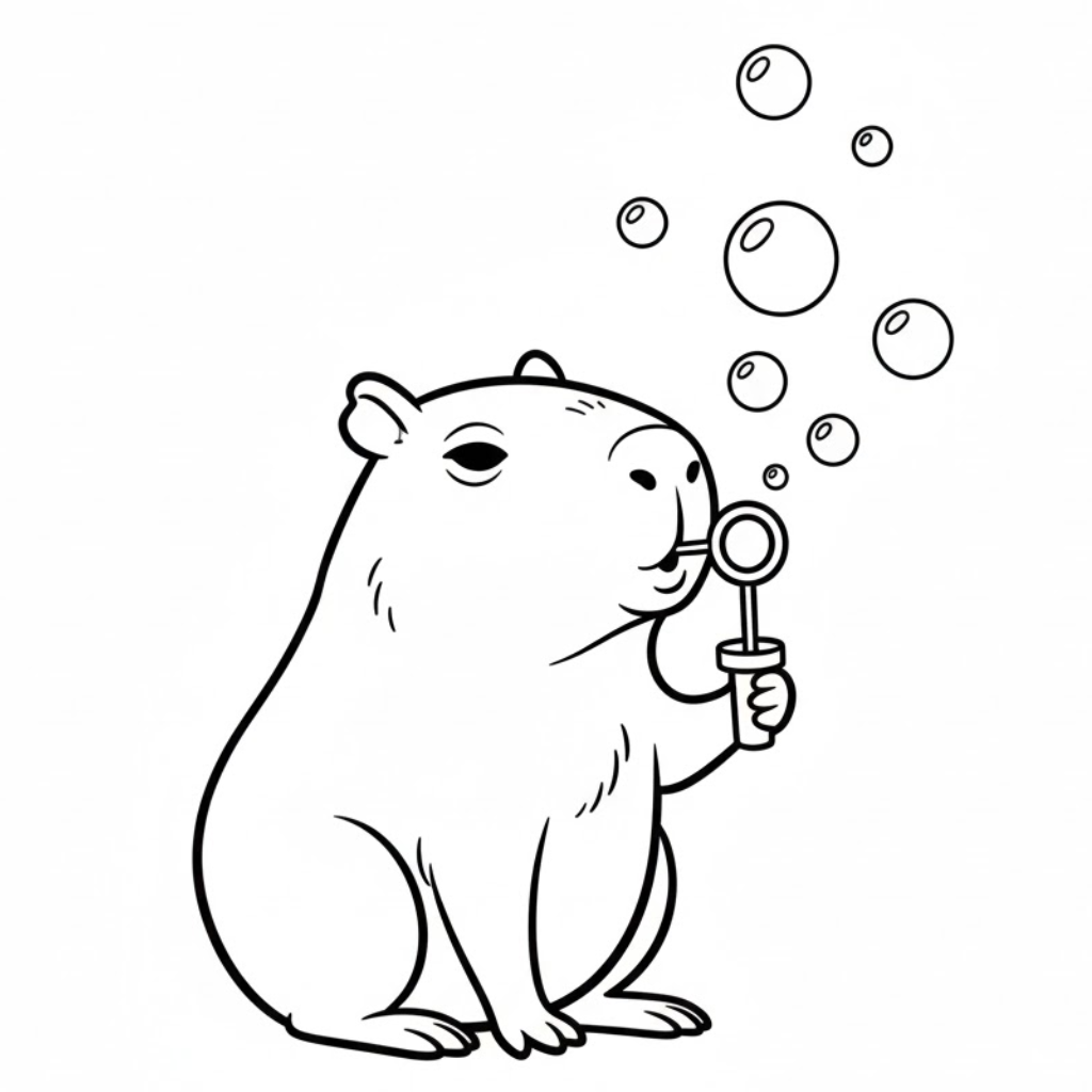 capybara coloring page