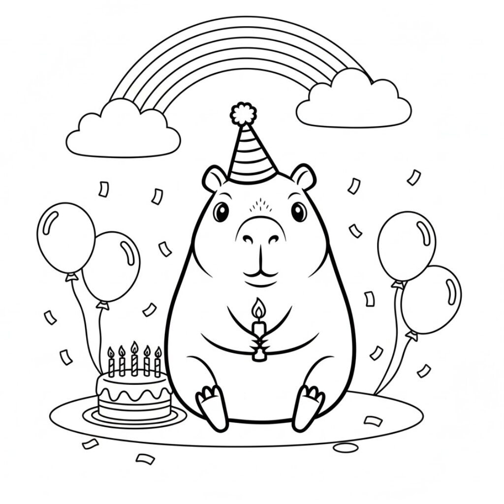 coloring pages capybara