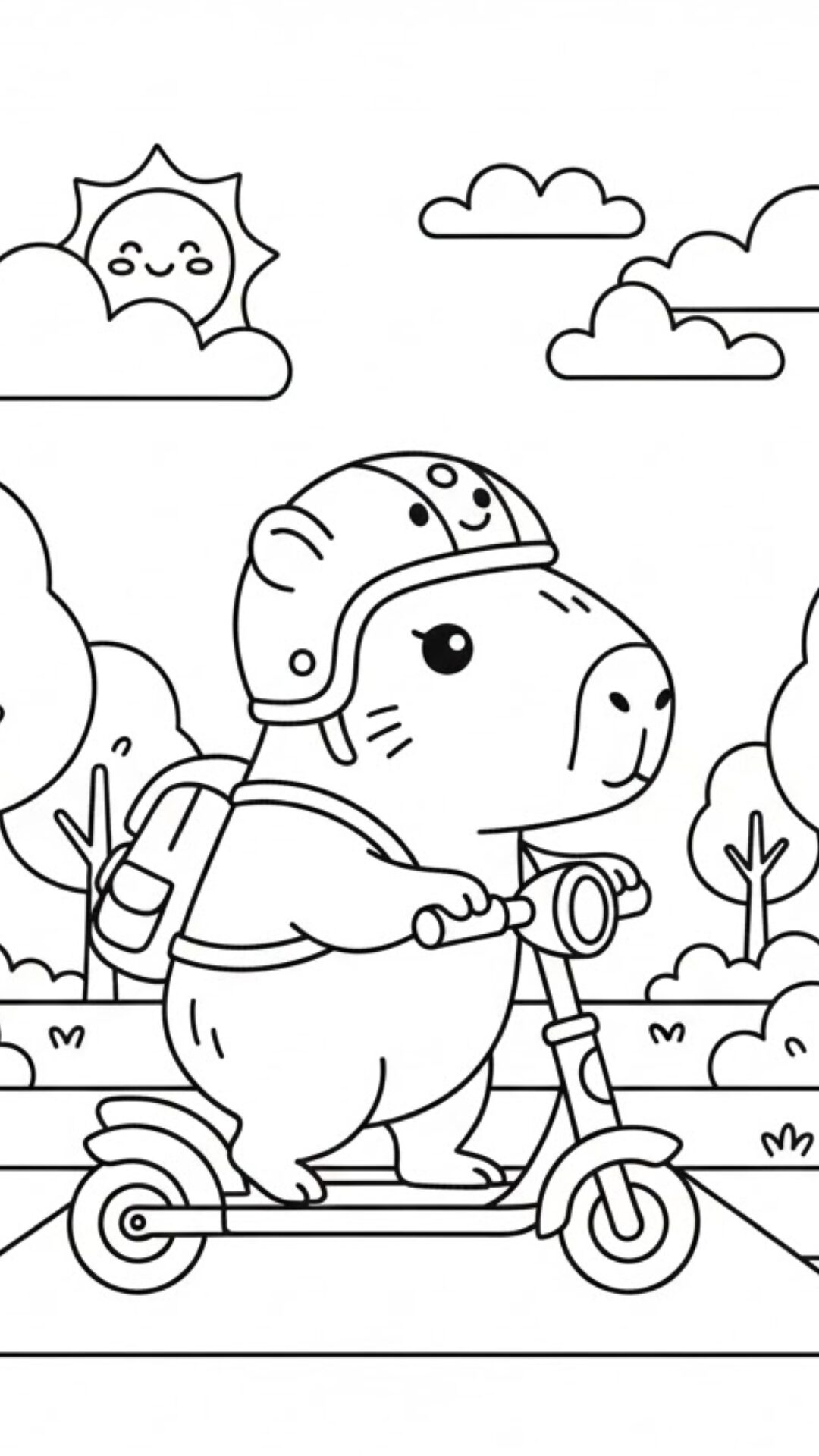 capybara coloring page printable