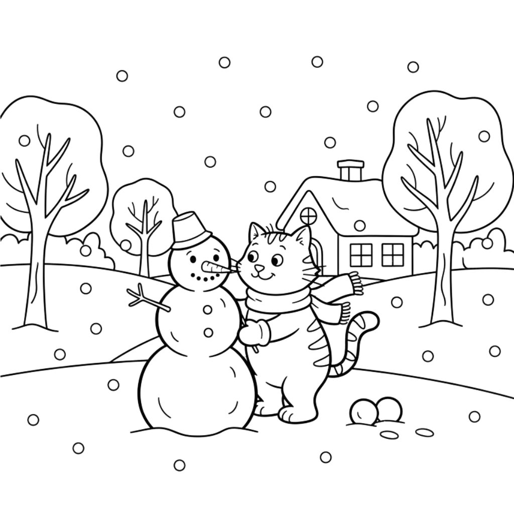 Dikkie Dik winter coloring page
