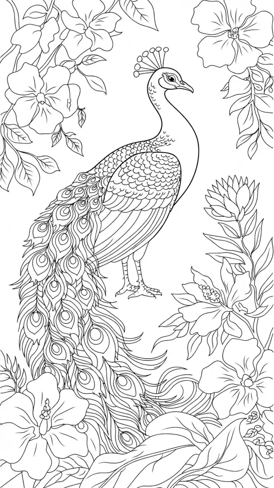 printable jungle coloring page