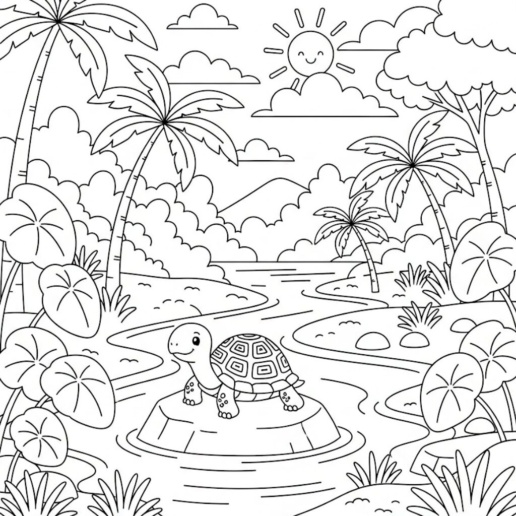 jungle coloring pages