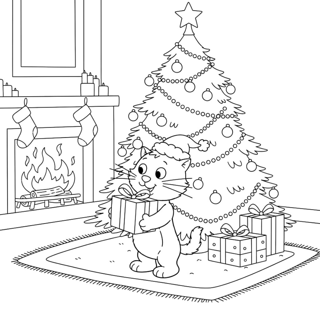 Dikkie Dik Christmas coloring page