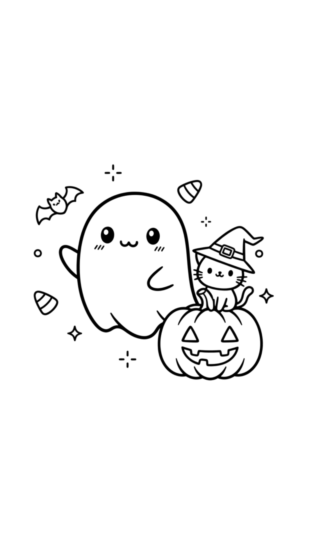 cute Halloween coloring page
