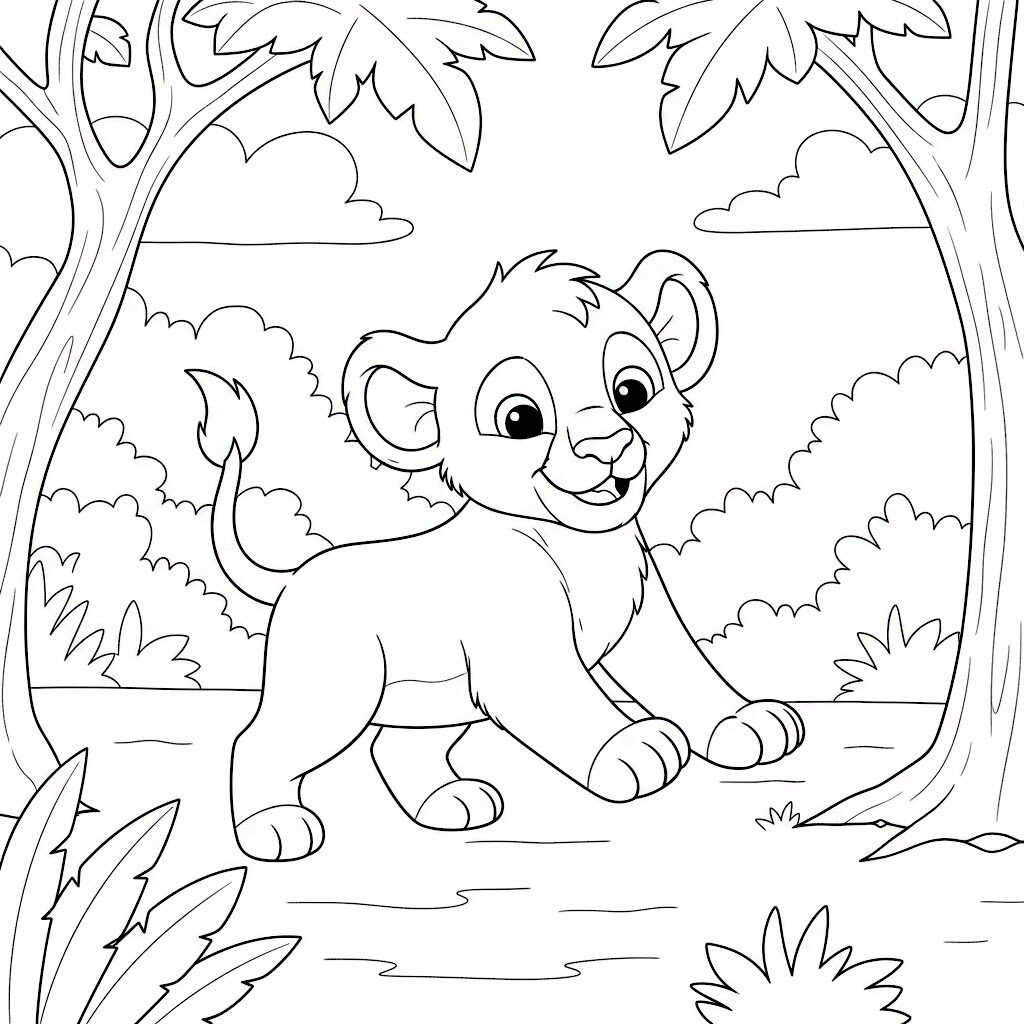 jungle coloring page
