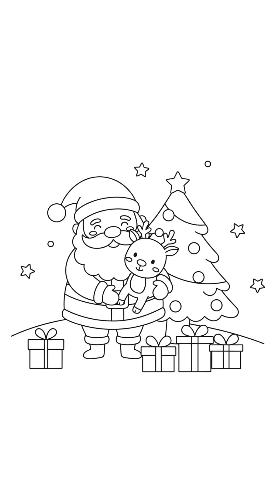 cute Christmas coloring page