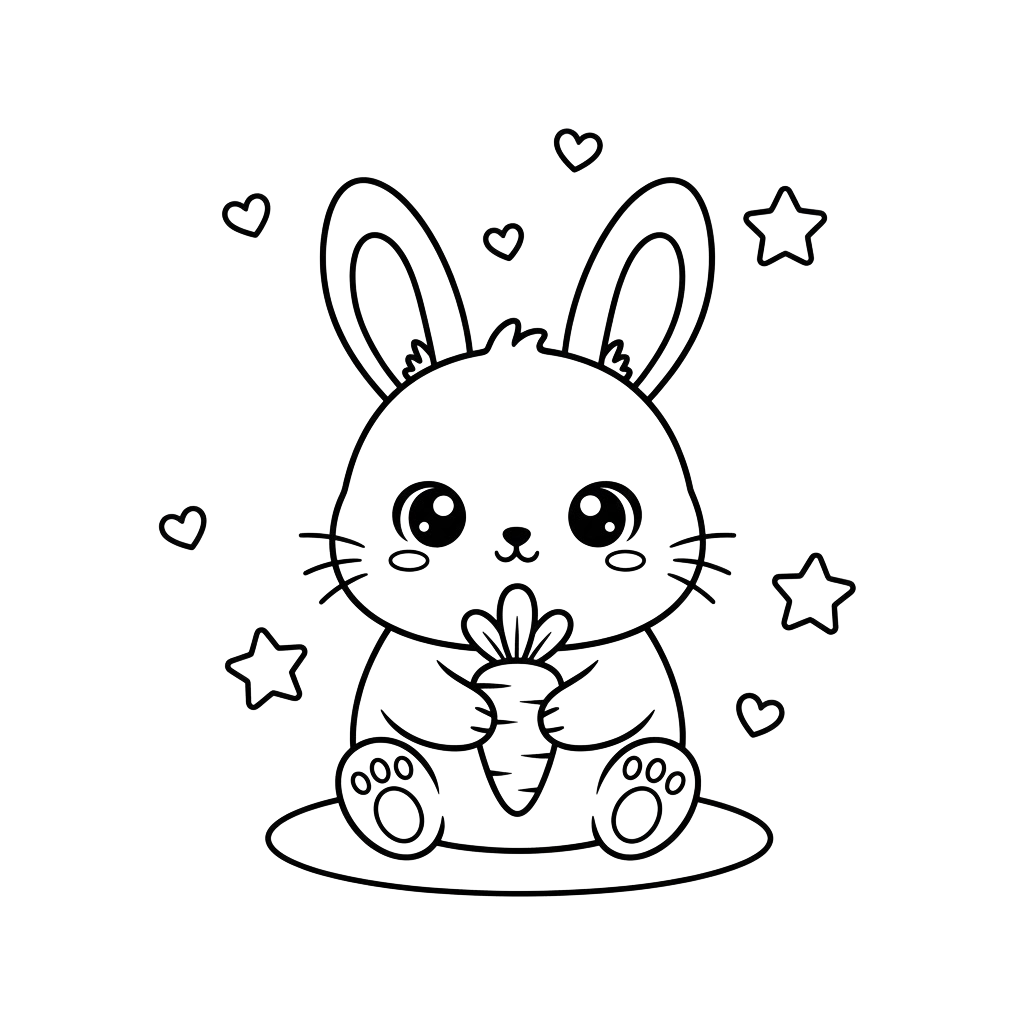 cute bunny coloring page