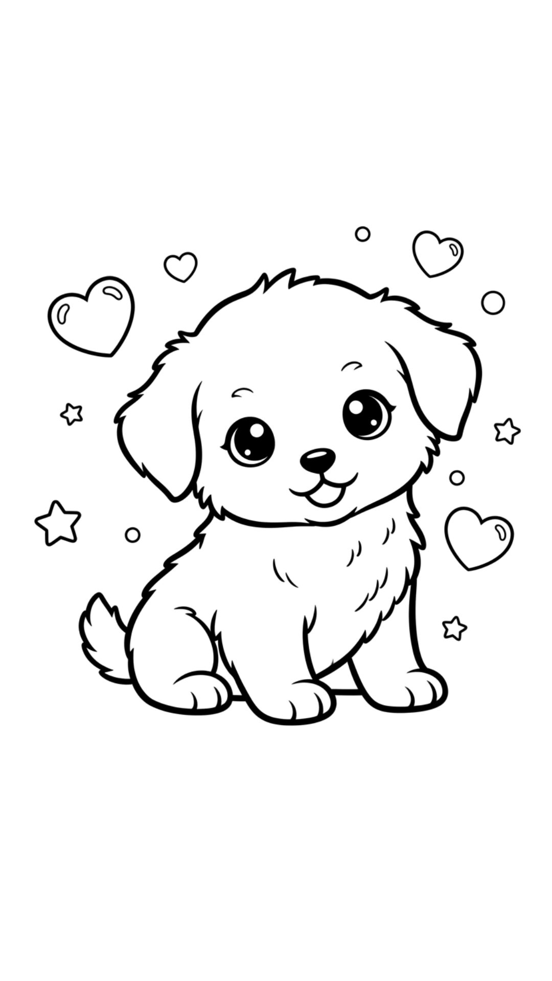 cute little dog coloring page