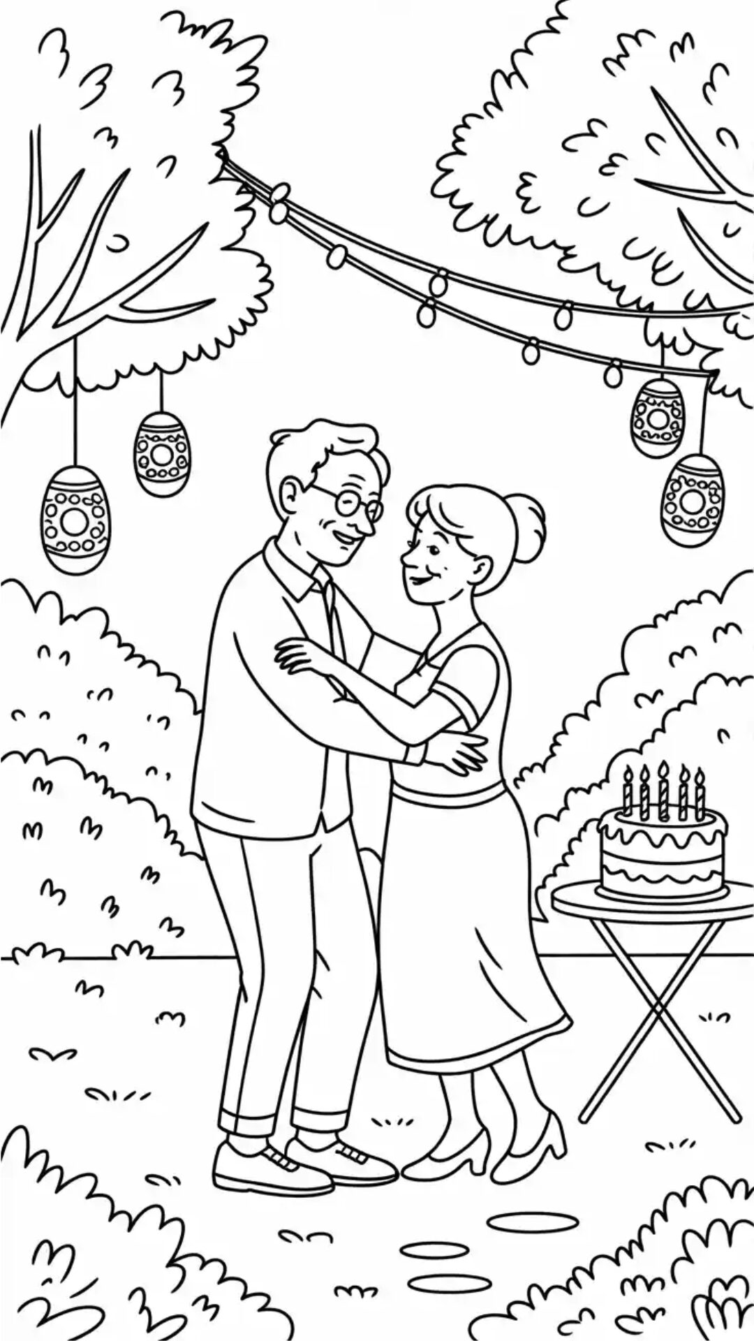 grandpa and grandma birthday coloring page