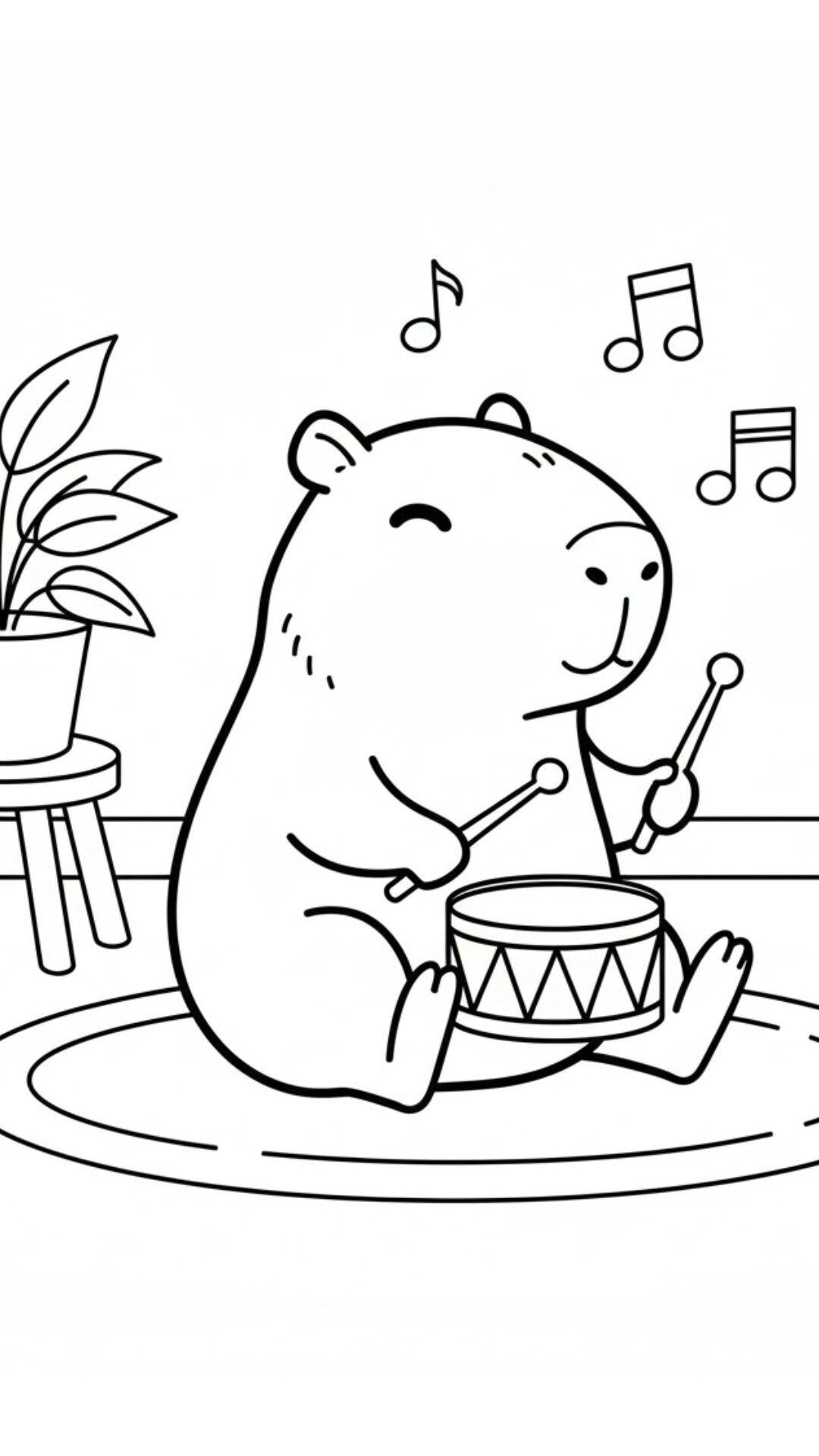 capybaras coloring pages