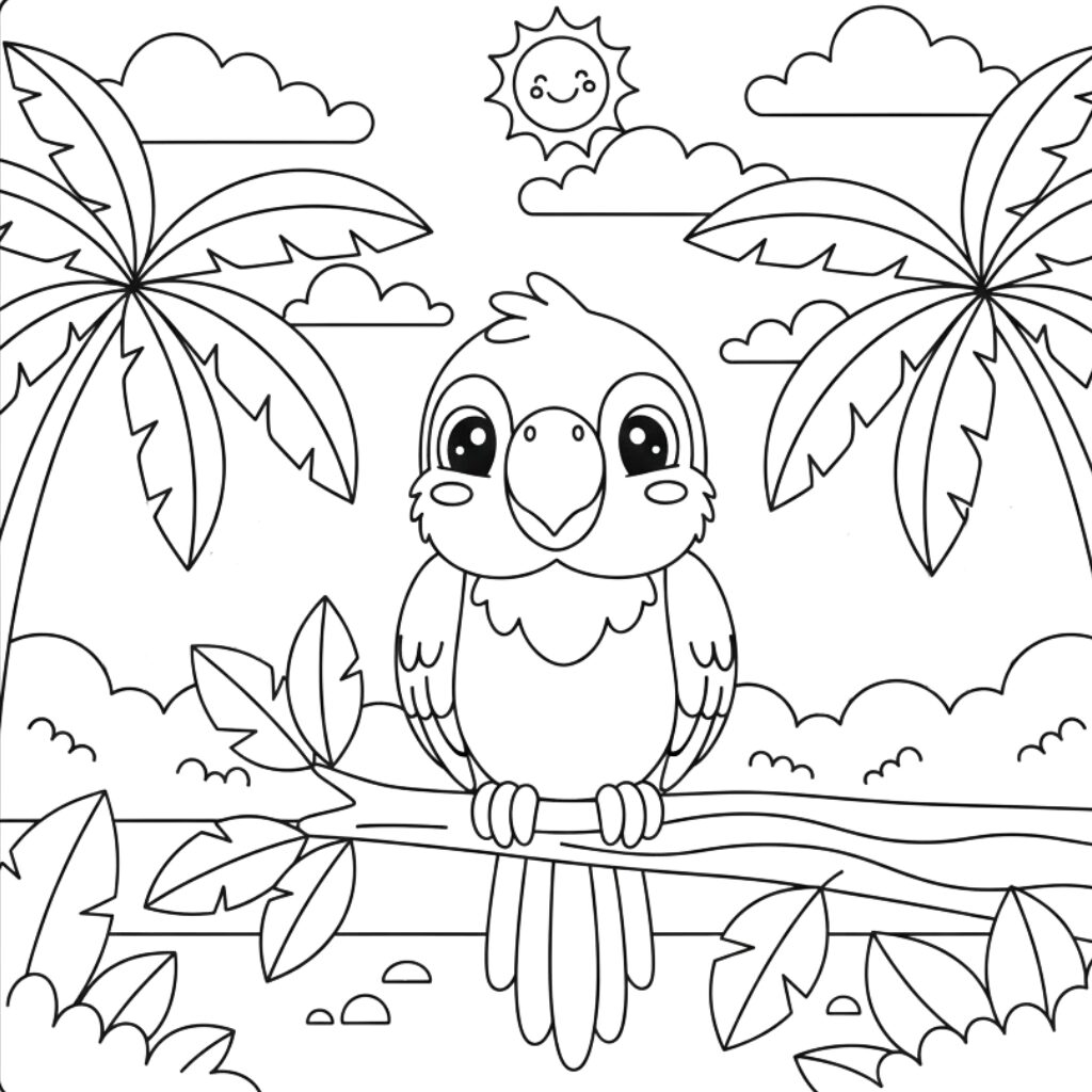 jungle animals coloring pages