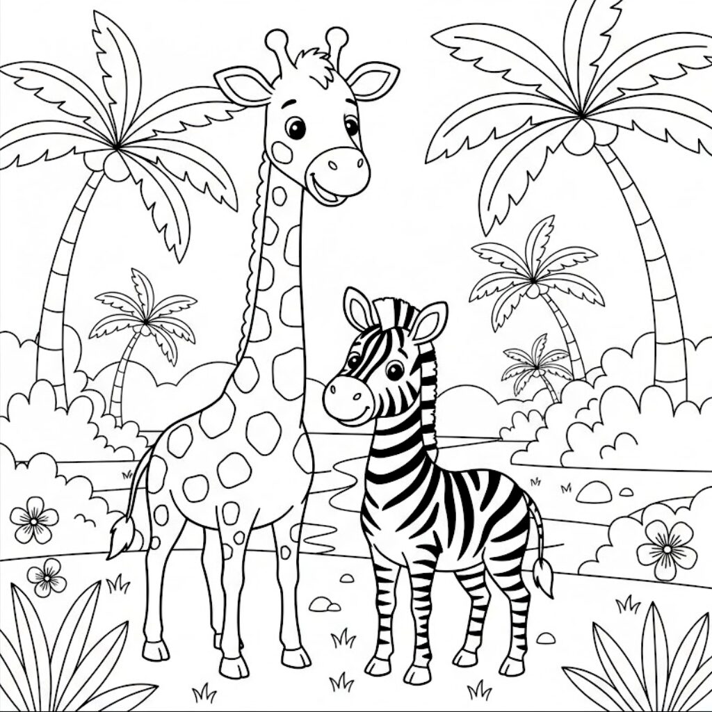 jungle coloring pages