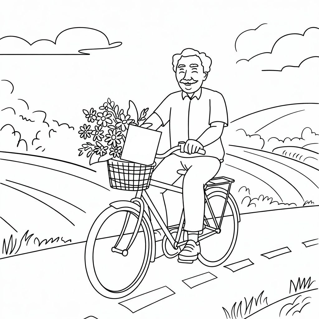 coloring pages grandpa birthday