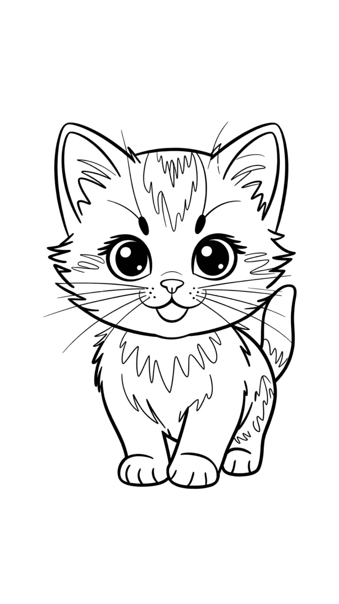 cute cat coloring page