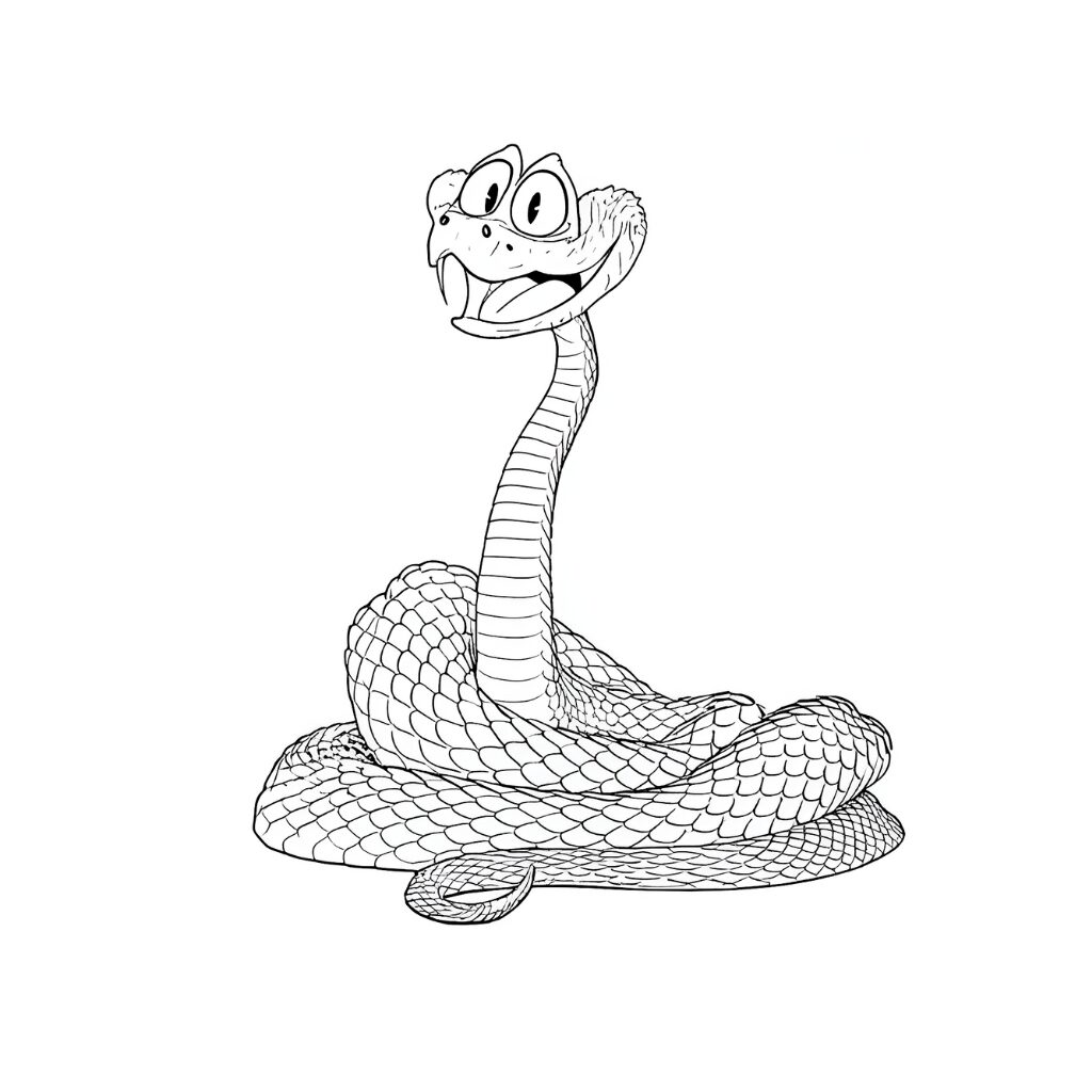 Coloring page of Gary curled up and laughing